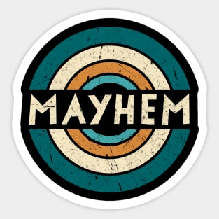 Vintage Mayhem Proud Name Colorful Birthday 70s 80s 90s Styles Sticker